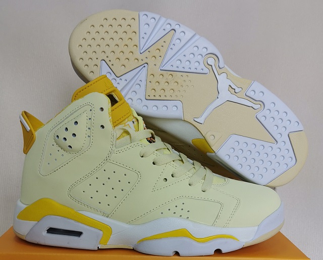 Women Jordan Shoes 6 Grade AAA Yellow